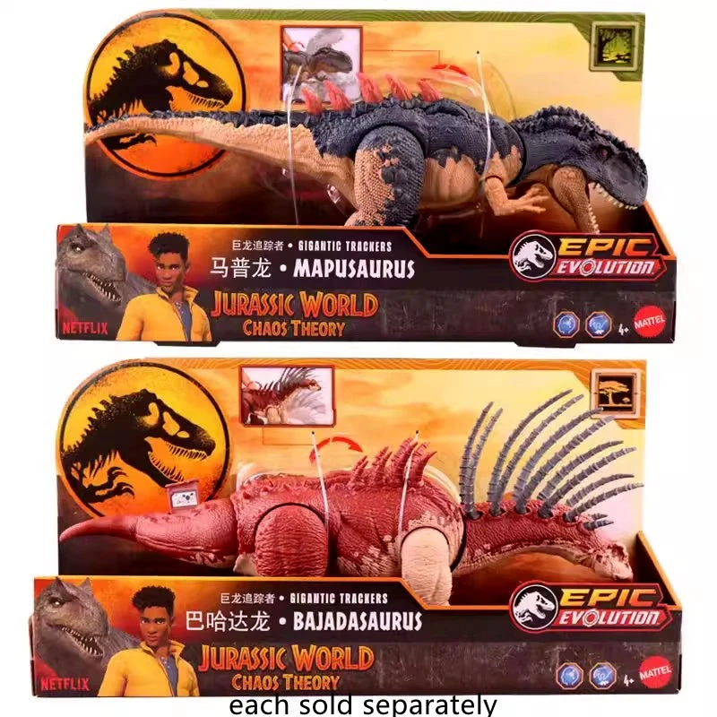 Original Jurassic World The Chaos Theory Gigantic Trackers Bajadasaurus Mapusaurus Action Figure Dinosaur Toys for Boys Gifts