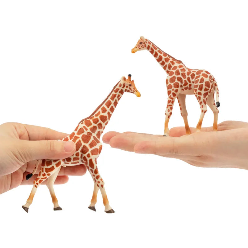 4Pcs Simulation Giraffe Wildlife Animal Model Toy Mini Giraffes Figures Dolls Action Figurines Toys for Children Set Gift
