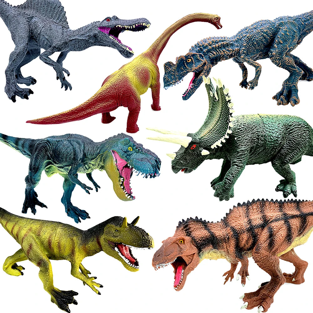 Dinosaurs World Brinquedo Savage Jurassic Indominus Rex Spinosaurus Triceratops Action Figures Collection Toy For Children Gifts