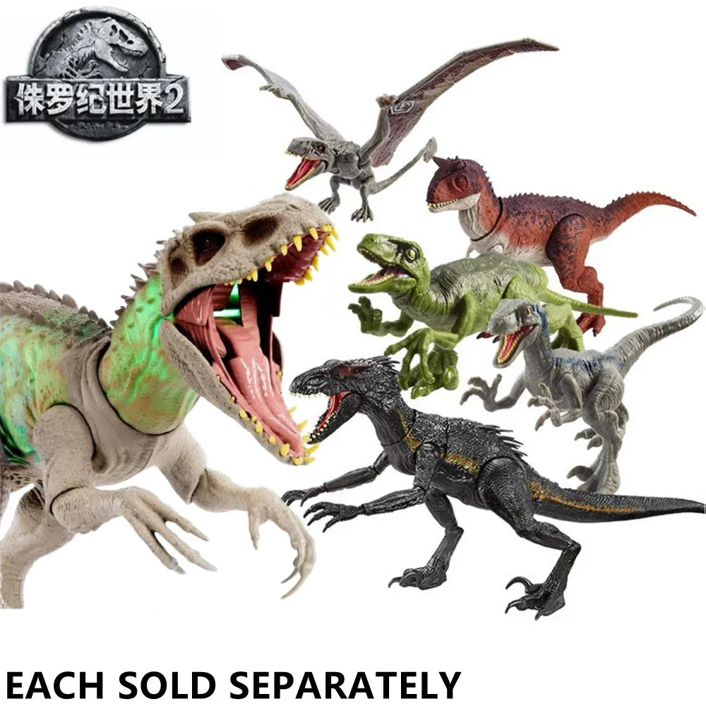 Original Mattel Jurassic World Sound & Attack T-REX Dinosaur Toys  Action Figure Digital Play Toys for Boys Chrismtas Gifts