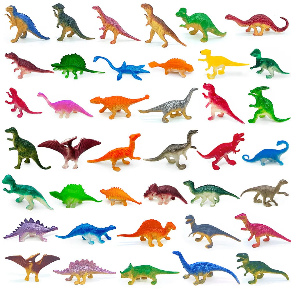 48Pcs/set Mini Dinosaur Figures Model Children's Educational Toys Small Simulation Animal Figure Kids Toys for Boy Birthday Gift